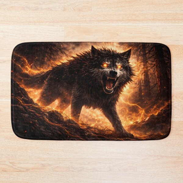 Item preview, Fenrir Fire and Shadow Art designed and sold by NorseDrip.