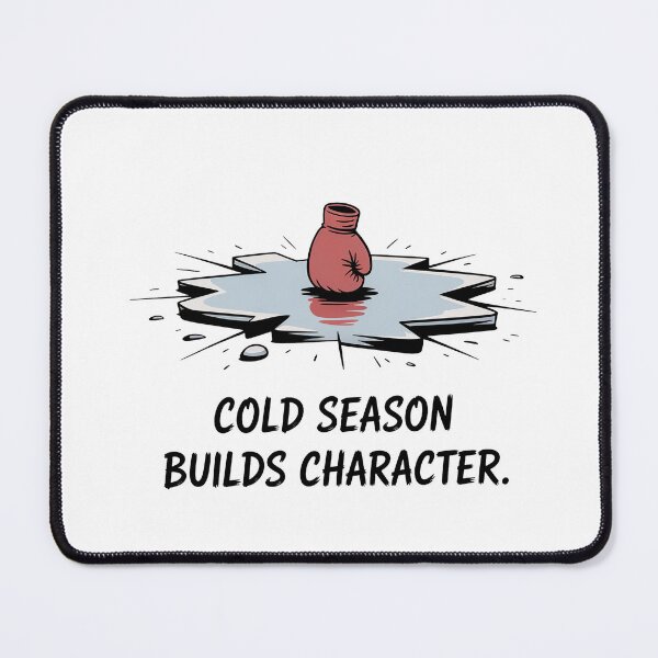Item preview, Cold Season Builds Character Boxing Shirt – Winter Fighter Mindset Meme designed and sold by WSPrintCrafter.
