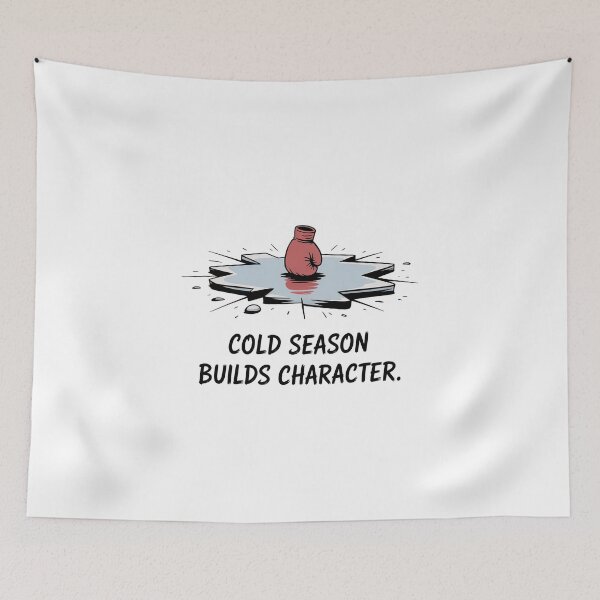 Item preview, Cold Season Builds Character Boxing Shirt – Winter Fighter Mindset Meme designed and sold by WSPrintCrafter.