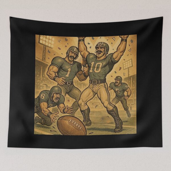 Item preview, Gay Leather Bikers Touchdown Celebration Pride Football Series Graphic Design designed and sold by ItsAKinkThing.