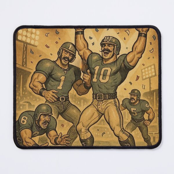 Item preview, Gay Leather Bikers Touchdown Celebration Pride Football Series Graphic Design designed and sold by ItsAKinkThing.