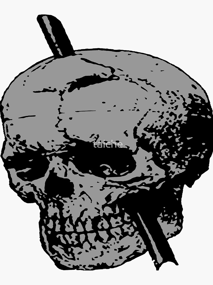 "Grey Skull of Phineas Gage With Tamping Iron" Sticker for Sale by