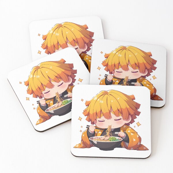 Item preview,  Zenitsu Agatsuma Demon Slayer Kawaii Ramen Chibi designed and sold by mildaclairmo.
