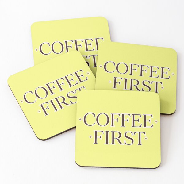 Item preview, Aesthetic Coffee First Minimalist Typography Quote for Caffeine Lovers and Baristas designed and sold by bvdesignart.