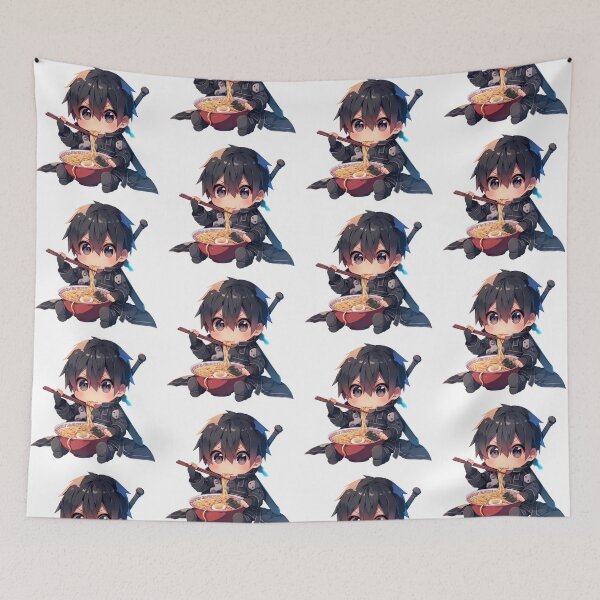 Item preview, Kirito Sword Art Online Chibi Ramen Break designed and sold by mildaclairmo.