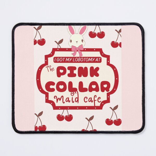 Item preview, I Got My Lobotomy at the Pink Collar Maid Cafe • Dark Cute Mental Health Meme designed and sold by Xena Zeit-Geist.