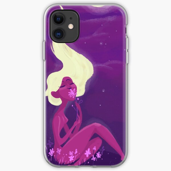 Moon Flowers iPhone Soft Case