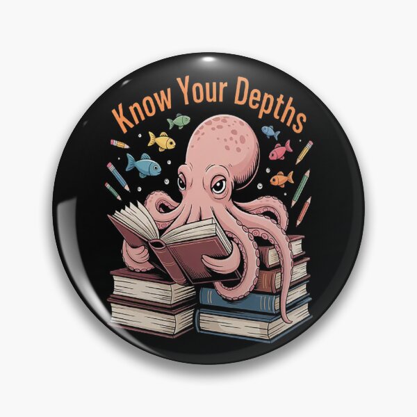 Item preview, Deep Wisdom Know Your Depths Bookish Ocean Explorer designed and sold by StuffNestie.