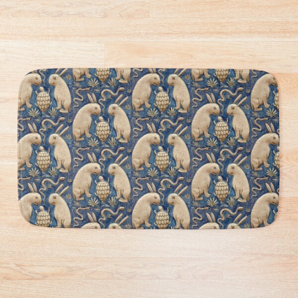 Item preview, Persian Mythical Animals Tile Art | Rabbits Snakes and Tortoise | Islamic Manuscript Illustration Print designed and sold by Tamas Das.