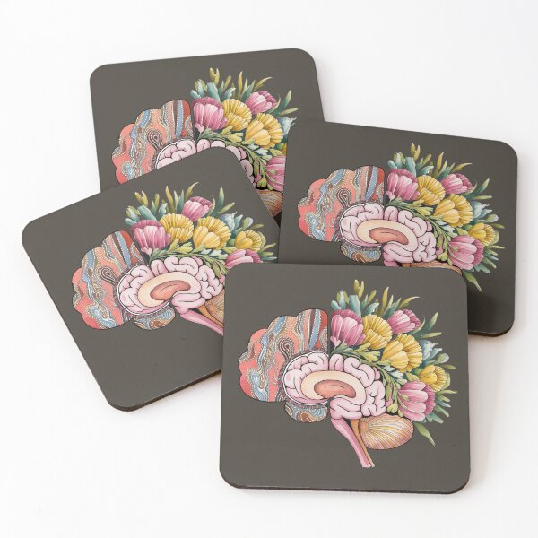 Item preview, Floral Neurodiversity Brain - Celebrate Minds of All Kinds designed and sold by Wennebabs.
