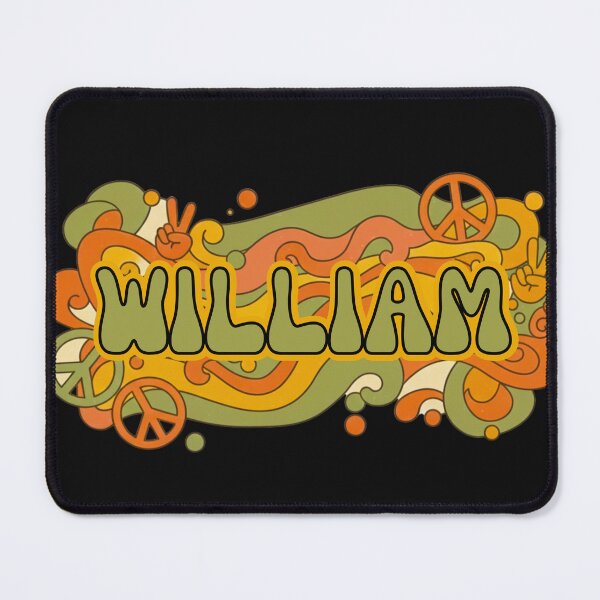 Item preview, Copy of Copy of Copy of William Retro Groovy 70s Peace Sign Name Art designed and sold by MBBialyPiksel.