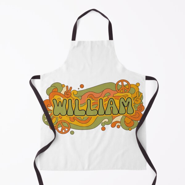 Item preview, Copy of Copy of Copy of William Retro Groovy 70s Peace Sign Name Art designed and sold by MBBialyPiksel.