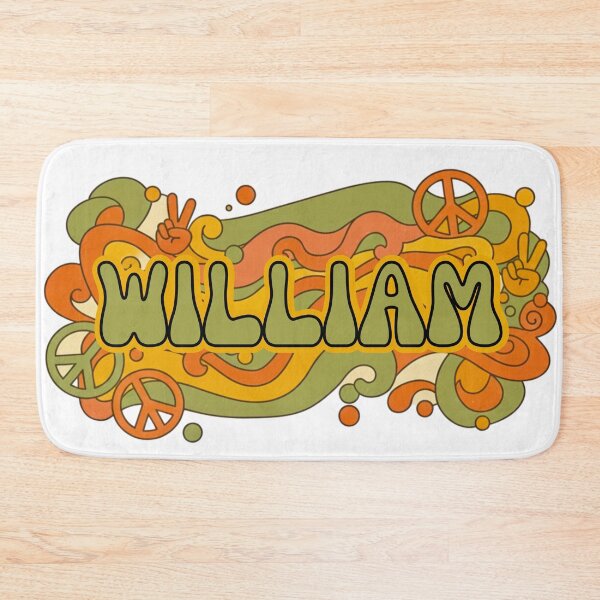 Item preview, Copy of Copy of Copy of William Retro Groovy 70s Peace Sign Name Art designed and sold by MBBialyPiksel.