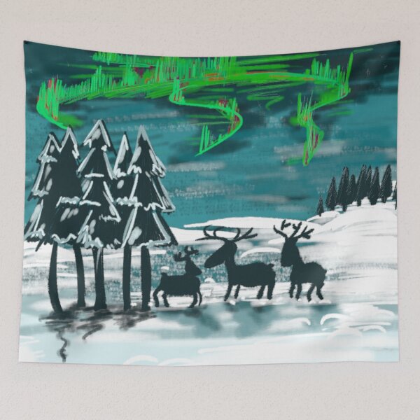Item preview, Northern lights reindeer designed and sold by Aurealis Creatief.