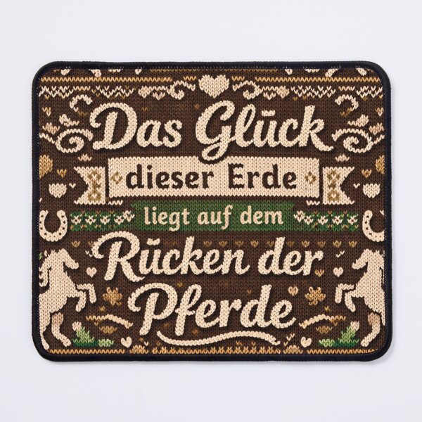 Item preview, Luck of the Earth – Horse Saying in Knitted Design designed and sold by Mauswohn.
