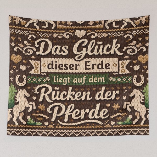 Item preview, Luck of the Earth – Horse Saying in Knitted Design designed and sold by Mauswohn.