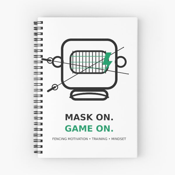 Item preview, Mask On. Game On. – Fencing Motivation designed and sold by ChillCharmStudio.