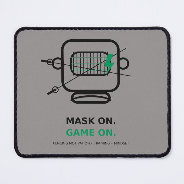 Item preview, Mask On. Game On. – Fencing Motivation designed and sold by ChillCharmStudio.