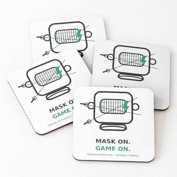 Item preview, Mask On. Game On. – Fencing Motivation designed and sold by ChillCharmStudio.
