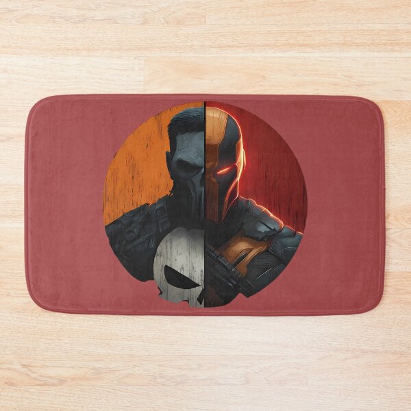 Item preview, Deathstroke Punisher Mashup Art - DC Marvel Split Face Vigilante Circle Art designed and sold by LoomisDreams.