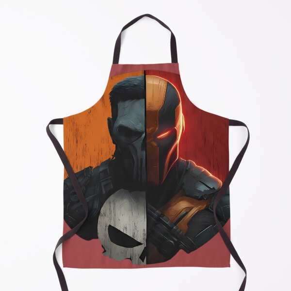 Item preview, Deathstroke Punisher Mashup Art - DC Marvel Split Face Vigilante Circle Art designed and sold by LoomisDreams.