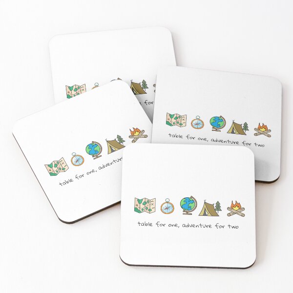 Item preview, Table for One, Adventure for Two – Hand-Drawn Travel Icons T-Shirt designed and sold by ETcompany.