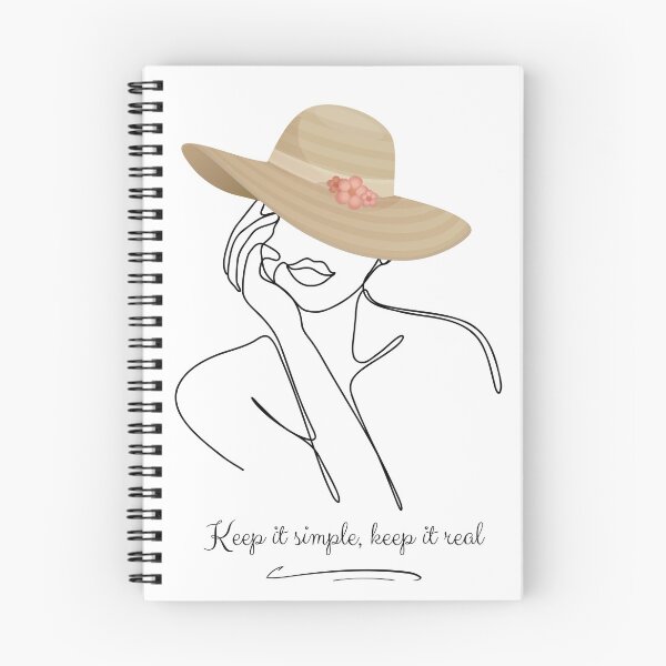 Item preview, Minimalist Woman Line Art with Sun Hat - "Keep it simple, keep it real" designed and sold by Best-Arch900.