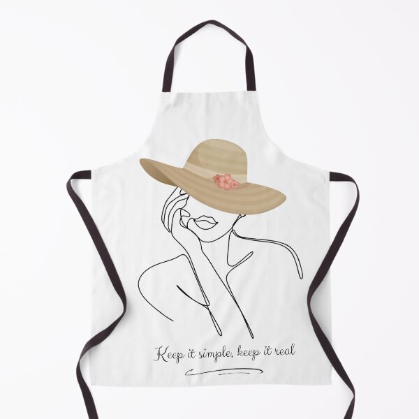 Item preview, Minimalist Woman Line Art with Sun Hat - "Keep it simple, keep it real" designed and sold by Best-Arch900.