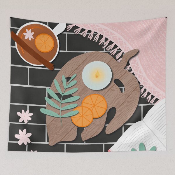 Item preview, Cozy fall vibes flatlay designed and sold by Home Cyn Home.