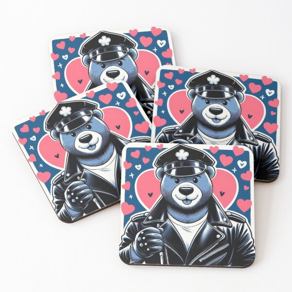 Item preview, Gay Leather Bear Love Valentine Gay Pride Graphic Design designed and sold by ItsAKinkThing.
