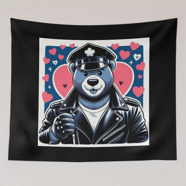 Item preview, Gay Leather Bear Love Valentine Gay Pride Graphic Design designed and sold by ItsAKinkThing.