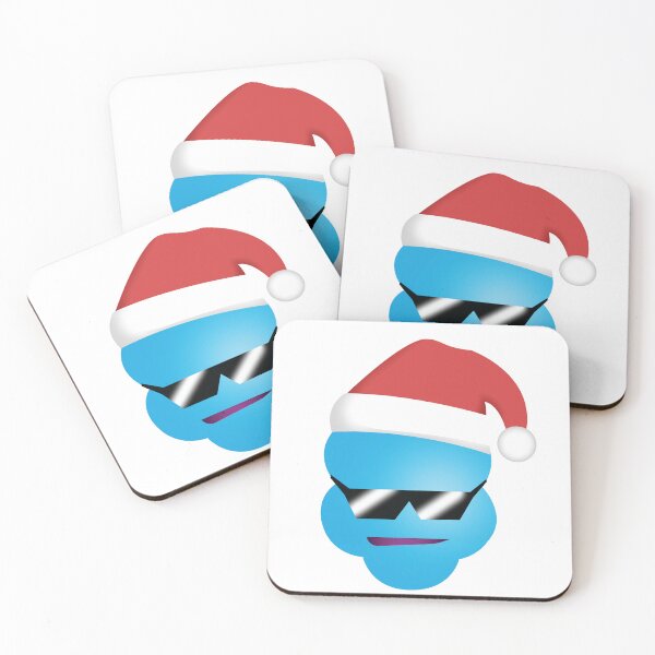 Item preview, BLUE POPCORN EMOJI WITH SANTA HAT designed and sold by POPCORN EMOJIS.