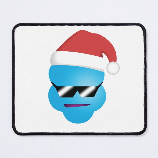 Item preview, BLUE POPCORN EMOJI WITH SANTA HAT designed and sold by POPCORN EMOJIS.