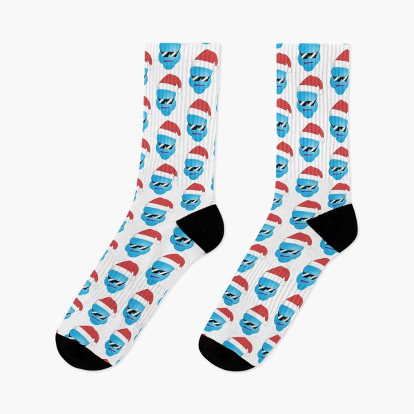 Item preview, BLUE POPCORN EMOJI WITH SANTA HAT designed and sold by POPCORN EMOJIS.