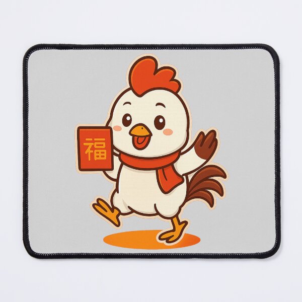 Item preview, Cute Zodiac Rooster – Joyful Chinese New Year Cartoon Design designed and sold by BalloonNinja.