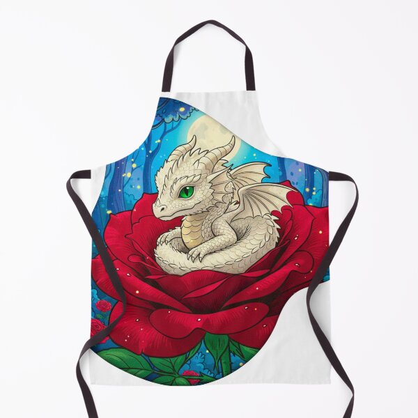 Item preview, Copy of White Baby Dragon Nestled in a Red Rose designed and sold by MBBialyPiksel.