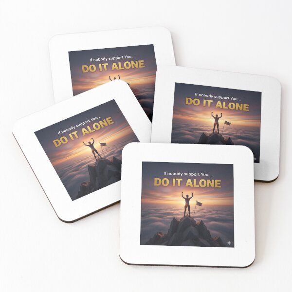 Item preview, If Nobody Support You Do It Alone Motivational Sunset designed and sold by Scro-Ciob-Shop.