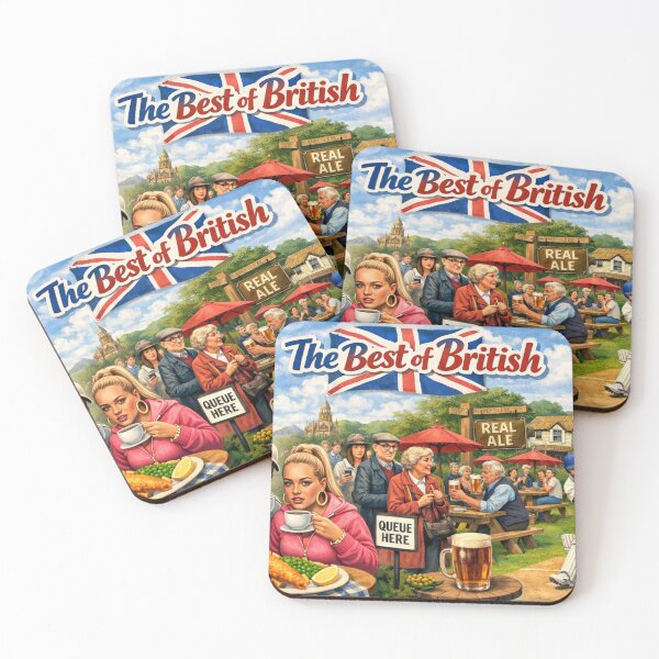 Item preview, The Best of British – Funny British Culture Illustration with Tea, Pub & Cricket designed and sold by GarnerSupplyCo.