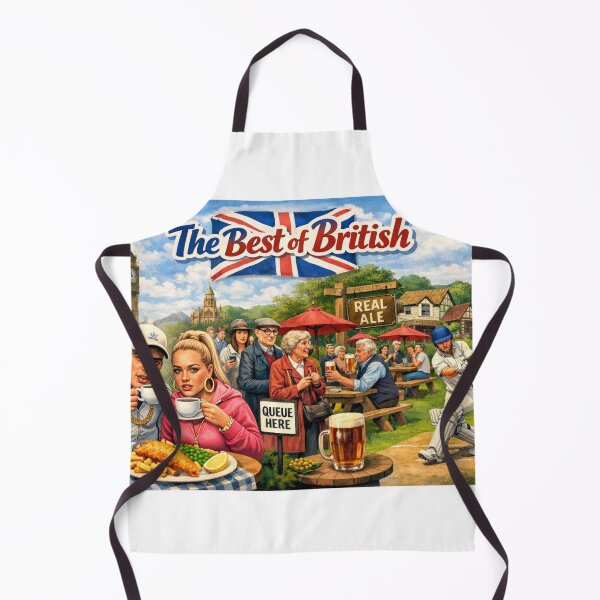Item preview, The Best of British – Funny British Culture Illustration with Tea, Pub & Cricket designed and sold by GarnerSupplyCo.