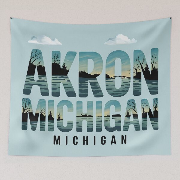 Item preview, Akron, Michigan, Akron MI, Akron Michigan designed and sold by MoMidoStore.