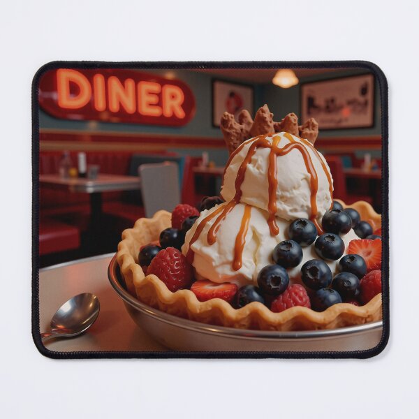 Item preview, Gourmet waffle bowl topped with vanilla ice cream designed and sold by Arcadia World.