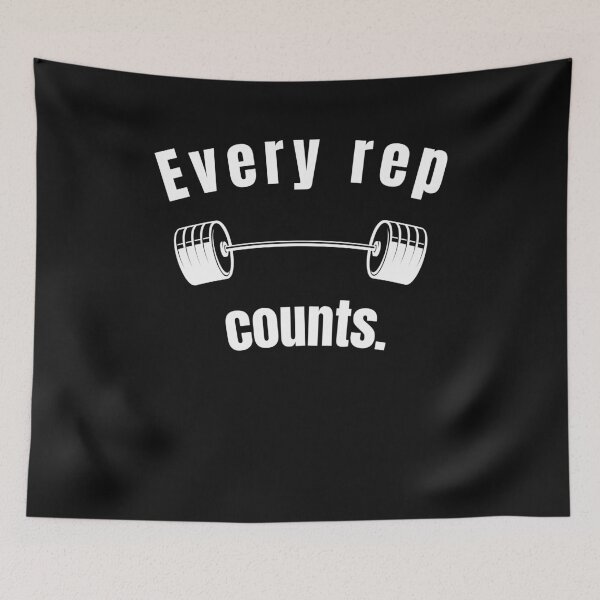 Item preview, Every rep counts. Gym Fitness Motivation Quote designed and sold by TeeArtWorld.