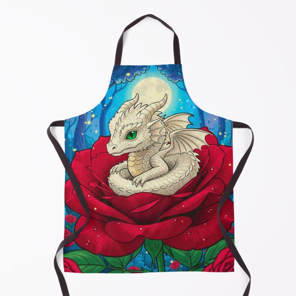 Item preview, Baby White Dragon Nestled in a Red Rose designed and sold by MBBialyPiksel.