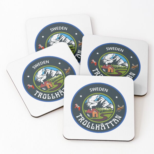 Item preview, Trollhättan Sweden Emblem | Scandinavian Travel Badge Design designed and sold by World Designs.