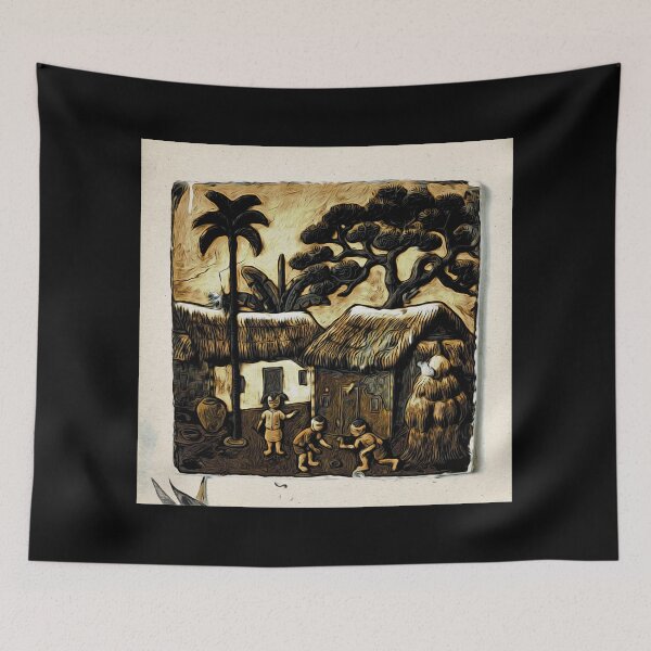 Item preview, Children playing in an Asian village / Swiss Artwork Photography designed and sold by Raphael Wolf.