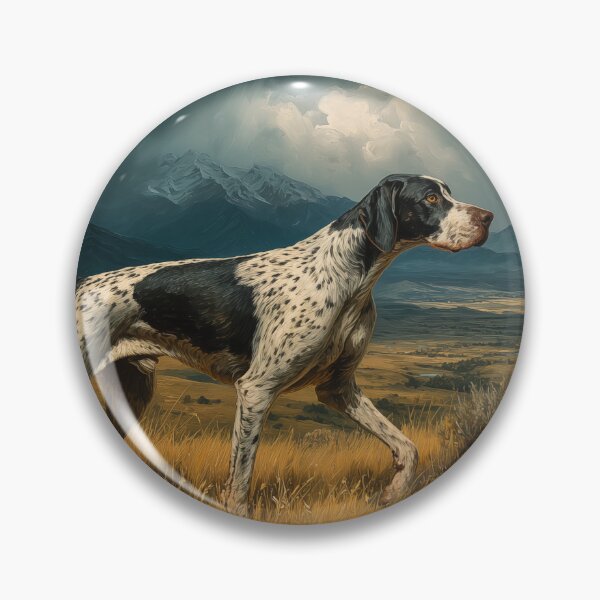Item preview, English Pointer Dog in Mountain Landscape Painting designed and sold by PetsArt.