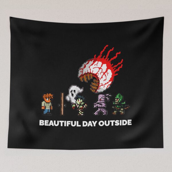 Item preview, Terraria Game Halloween Beautiful Day Outside Meme  designed and sold by Krishnaeeks.