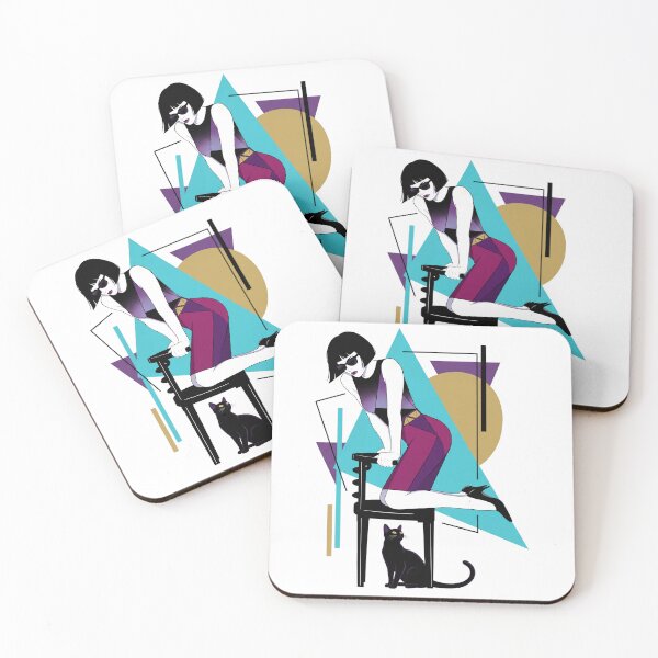 Item preview, Retro Fashionista with Black Cat designed and sold by TinyRed SpiralArt.