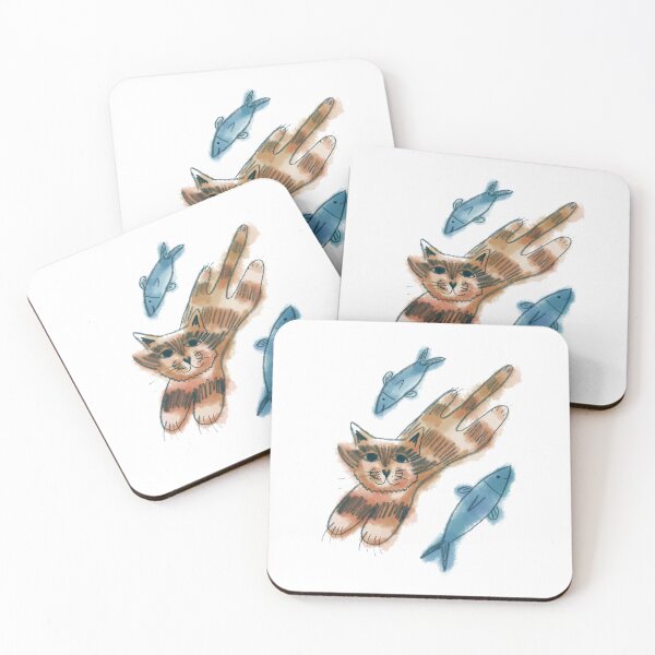 Item preview, Cat and Fish designed and sold by InkiMay.