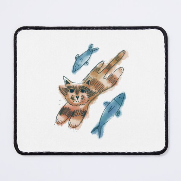 Item preview, Cat and Fish designed and sold by InkiMay.